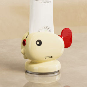 Cute Whale Manual Toothpaste Squeezer Storage Rack with Suction Cup Toothpaste Rolling Dispenser Facial Cleanser Squeeze Clip