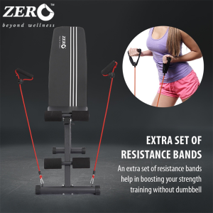 All-in-1 Folding Gym Bench - Adjustable for Dumbbell Press Sit-Ups & Squat Rack | Heavy-Duty Steel Frame for Home/Commercial Use (Ideal for Chest/Leg/Core Workouts)