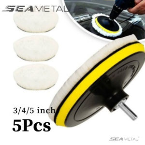 SEAMETAL 3/4/5 Inch Car Polishing Buffing Pad Polisher Backing Pad Sanding Paper Wool Bonnet Pad Buffing Angle Grinder Car Polish Drill Adapter