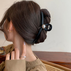 Large Size Pearl Hair Clip Matte Finish Shark Clamp Womens Headwear Fashionable Hair Accessories Dreamy Hermann Brand New Model