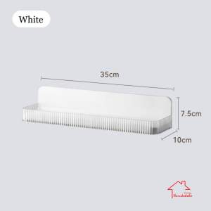 35cm Kitchen Storage Rack Wall Seasoning Rack Bathroom Toilet Shelf Wall-mounted No punching Organizer Rack