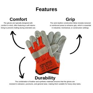 Bond-Weld BFP-105 10.5" Full Palm Leather Glove 1 pair