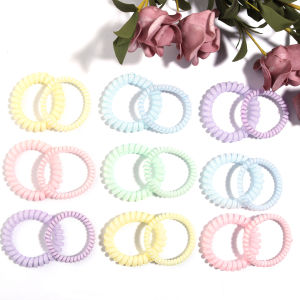 10Pcs Large Spiral Hair Ties 5/5.5cm Spiral Hair Bands Coil Hair Bands Telephone Cord BobblesNo Trace Strong Hold Waterproof