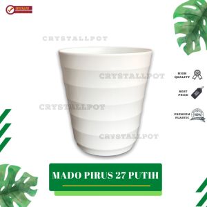 Pot Bunga Tanaman Tinggi Lovenia Mado Pirus 27 Putih - MADO PIRUS PTM 1127