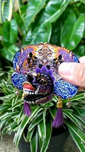 Miniatur barongan reog mainan JOWOAN TELON UNGU devil jawa timur reog gantungan kunci
