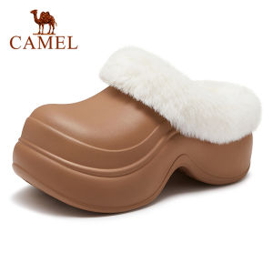 Cameljeans dép nữ họa tiết mùa đông mới Giày có đế mềm mại chống trượt ấm áp Lót Lông Cừu
