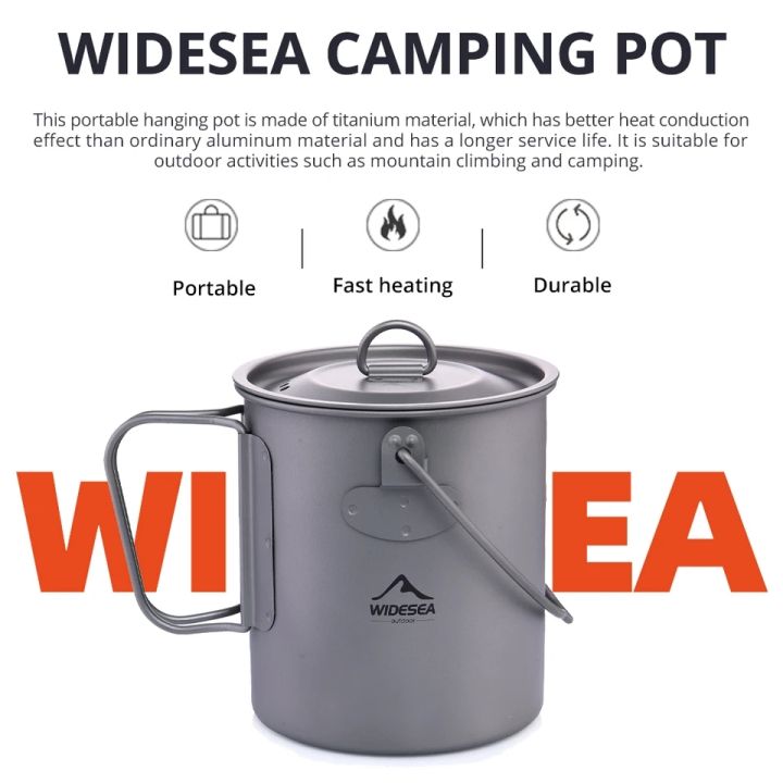 Widesea Mug Cup Pot Titanium Ultralight 750ml Outdoor Hiking