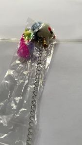 Mainan Kucing Tikus Bulu Tiang Per Goyang Tongkat