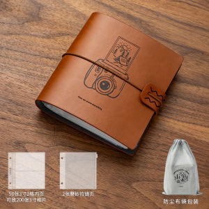 Album Photo Square ขนาด 4 นิ้ว จัดระเบียบได้หลากหลาย หน้ากระดาษแบบเป็นแผ่น พร้อมหัวเข็มขัด รุ่นพรีเมี่ยมสำหรับธุรกิจและวัสดุศึกษา