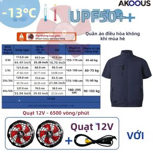 Áo Điều Hòa Làm Mát Mùa Hè Cho Cặp Đôi Quạt USB 5V/12V Tay Ngắn Chống Nóng Áo Khoác Làm Việc Ngoài Trời Nam & Nữ