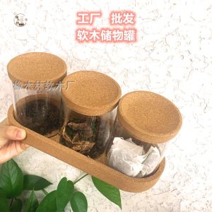 กล่องเก็บของแบบแก้วพร้อมฝาปิด 5 ชิ้น ฝาปิดแบบไม้ ชาม แผ่นรอง ชุดเก็บของแบบมีฝาปิด 5 ชิ้น สำหรับใช้ในครัว