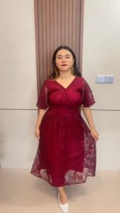 Momoe Boutique Dress Marlina | Dress Natal | Dress Kondangan | Dress Natal Terbaru | Dress Natal 2023 | Dress Kondangan terbaru | Dress Pesta