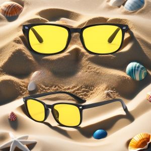 Anti Blue Light Yellow Lens Glasses Y2k Polarized Sunglasses Men Night Vision Glasses for Driving Square Plastic Glasses for Men