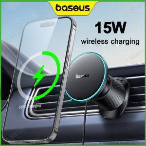Baseus CW01 15W Magnetic Wireless Charging Car Mount Air Vent Version Phone Holder for iPhone 16 15 14 13 12 Pro Max