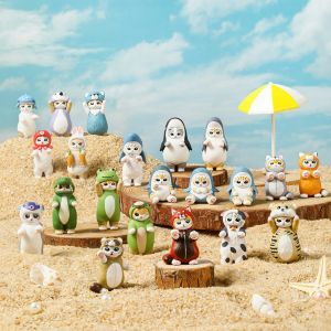 Bandai | Mofusand Cute Cat Figures Cosplay Animal Kitten Model Table Decoration Mini Figurine Toys Birthday Gifts
