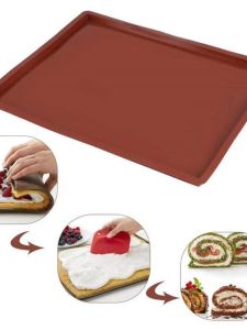 Multifunctional Baking Silicone Mat for Cake Roll Paste Sugar Non-stick Light Oven Tray Baking Pad European Style Pure Color