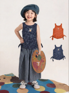 YOEHYAUL | Cartoon Summer Sleeveless Vest for Girls Snowflake Pattern