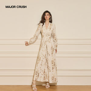 Elegant High-Waist Flowery Dress