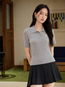 INMAN | Workwear Polo Neck Knit Top