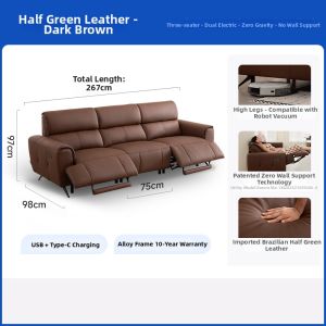 Electric Retro Zero Gravity Leather Sofa