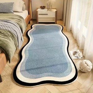 VIKAMA French-Style Cream Rug: Comfortable Soft and Warm Non-Slip Bay Window Mat for Bedrooms and Bedside Home Decor