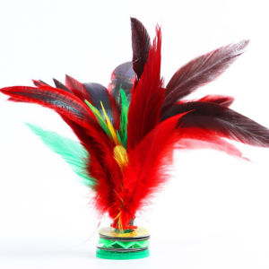 1Pc Feather Jianzi Colorful Feathers Shuttlecock Portable Foot Kick Handwheel Feather Shuttlecock Fitness Entertainment