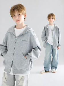 MUCMUKN | Hooded Airy Double-Sided Loose Gradient Embroidered Boys Jacket