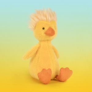 26cm Funny Yellow Duck Plush Toy Homemade hairstyle Duck Plush Doll for Boys And Girls To Accompany Sleeping Gifts Brithday Gift