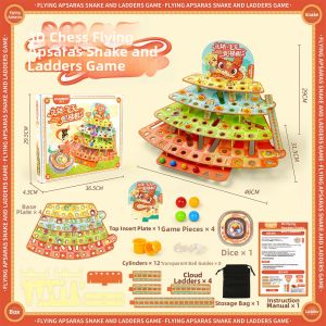 QILEYUAN | Educational Snake Ladder Board Game Chess