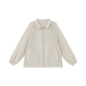 Drawstring Waist Thin Summer Shirt Light Transparency Casual