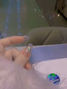 Bubuk Glitter Sequin Kristal Campur Warna Kutek Gel UV Dekorasi Nail Art DIY