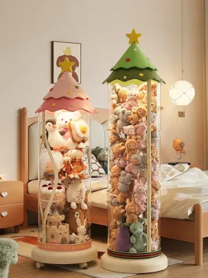 JOKOOAN | Dustproof Large Capacity Creative Christmas Tree Shaped Toy Storage Bucket