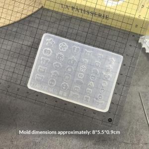 AqToCna | (Ce14)3D Button Nail Art Mold Silicone Cute Nail Charms Tool DIY Manicure Multi Shapes Button Small Model Resin Buckle Supply