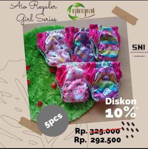 Clodi Celana Ningrat Aio Reguler Popok Kain Cuci Ulang Anti Bocor Premium Paket Hemat Promo