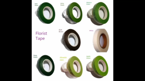 Self adhesive florist tape floral artificial stem tape wrapping wire DIY making nylon stocking flower flowers crepe tape wrap florist wire stretch to make crepe tape sticky floral tape