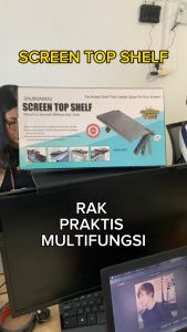 Tempat Remote TV / Bracket Modem Router HP Set Top Box Rak Gantung Hanger Serbaguna Meja Atas TV Monitor Komputer Screen Top Shelf