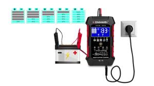 Konnwei | 2026 KONNWEI RC-10 Car Truck Battery Charge Automotive Pulse Repair Tool 12V 24V 10A 5A Pulse Auto Charger Power Lead Acid AGM