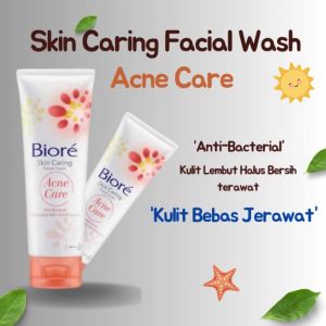 Biore Facial Foam Skin Caring Mild Smooth - Acne Care - Bright Oil Clear 100gr - Kosmetik Herbal Online