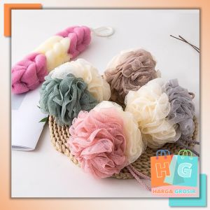 Harga Grosir - Spons Mandi Jaring / Shower Puff / Sponge Sikat Badan Tebal / Pembersih Badan 2 Sisi