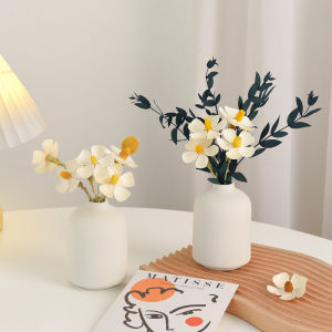 INS Style Creative Ceramic Small Vase Dried Flower Room Layout Bedroom Office Decorations Home Desktop Decoration