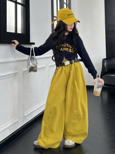 MPW | ชุดเด็กผู้หญิงสไตล์เกาหลี ชุดสองชิ้น เอวสูง ทรงหลวม แฟชั่นฤดูใบไม้ผลิและฤดูใบไม้ร่วง ชุดเด็ก MPW สำหรับเด็กอายุ 3-14 ปี