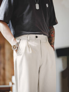 MADEN | Retro Neapolitan Straight Leg Trouser Paris Buckle Golga Pants