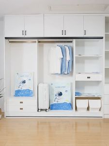 BUJOY ถุงสูญญากาศ ถุงใส่เสื้อผ้า ถุงใส่ผ้านวม ถุงจัดเก็บของพกพาสะดวก ประหยัดพื้นที่ ป้องการฝุ่น ใช้งานง่าย