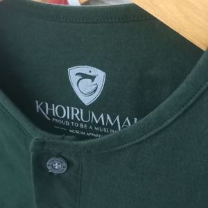 KHOIRUMMAH Koko Kurta Arafah | Kaos Koko Polos | Kurta Pakistan Pria Dewasa | Koko Kurta Lengan Panjang Slimfit - Maroon