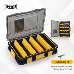 Kingdom Lure Storage Box Waterproof DIY Design Anti Corrosion Impact Resistance Multi-box Connect Suitable For VIB Minnow Pencil