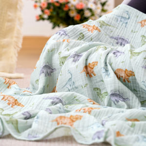 HappyFlute 1PC 100x100cm Muslin Baby Blanket Soft Cotton Swaddle Wrap Comfortable Blanket for Babies