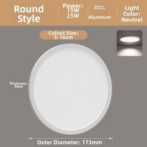 YUEHUI | Adjustable Square/round LED Recessed Downlight