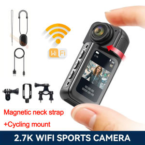 Mini Thumb Camera 2.7K 1080P Motor Recorder WIFI 1.47 Cam Outdoor Sports Cycling 180° Rotation Magnetic Bicycle  Recorder