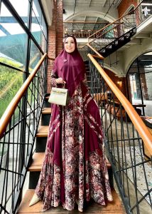 Glamz alzan gamis set jilbab terbaru pesta mewah elegan modern kekinian baju muslim wanita syari