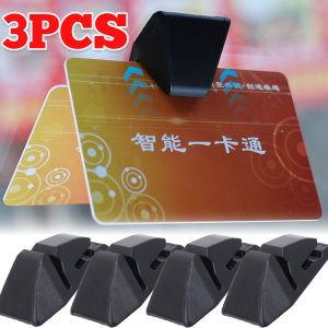 3pcs Multifunctional Temporary Car Parking Card Ticket Holder Portable Installation Windshield Dashboard Door Adhesive Clip Car Interior Accessories